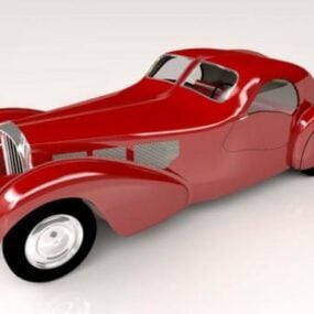Modello 3d di auto d'epoca Bugatti Atlantic