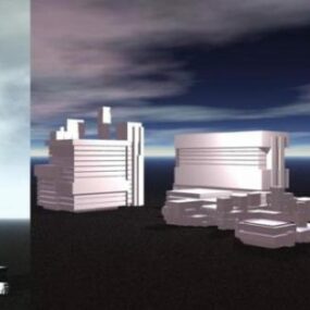 Modern Building Complex Concept 3d model