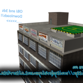 Stad appartementencomplex 3D-model