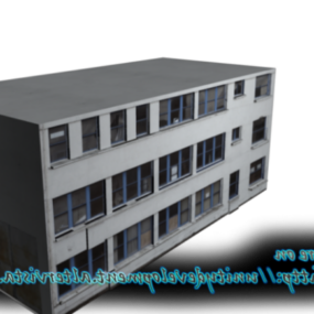 Leilighetsbygg 3-etasjes 3d-modell
