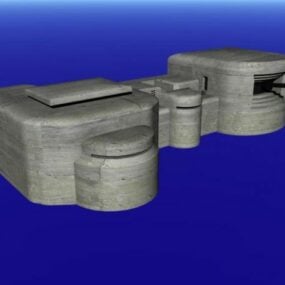 Modelo 3D do bunker militar