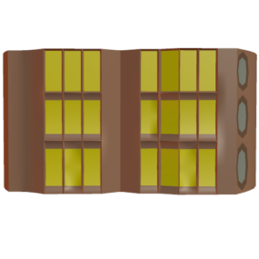 3d модель фасаду квартири бізнес-будівлі