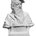 Starobylá socha Gutenberg slavná postava