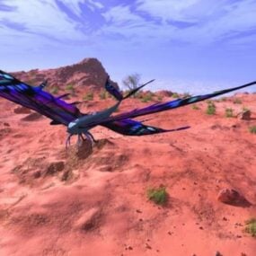 蝶の翼の飛行機3Dモデル