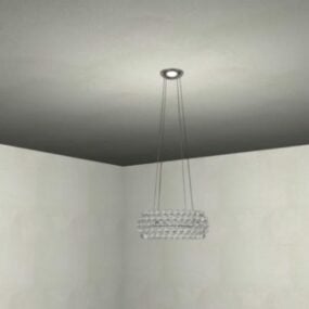 3д модель комнаты с потолочным светильником