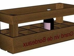 3д модель деревянного винного шкафа