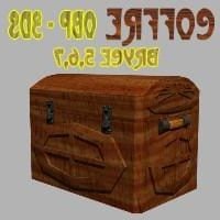 Dřevěný 3D model Treasure Box