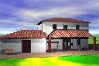 نموذج سقف بلاط المنزل الريفي ثلاثي الأبعاد