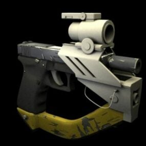 Cqc Glock Gun 3d-modell