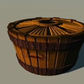 Wood Crab Basket 3d model