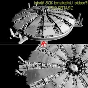 Station de vaisseau spatial cratère modèle 3D