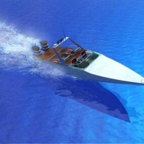 قایق تندرو کروزر مدل سه بعدی