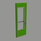Zelené dveře kabiny