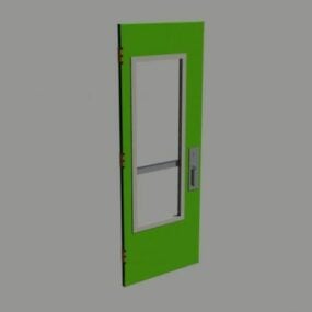 Porte de cabine verte modèle 3D