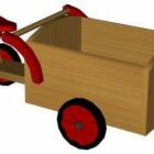子供のおもちゃの木の三輪車