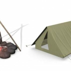 Campfire Travel Telt 3d model
