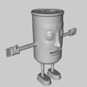 Mann mit Strohhut 3D-Modell