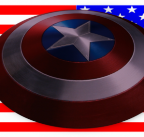 3D model štítové zbraně Captain America