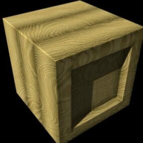 Mô hình hộp gỗ 3d