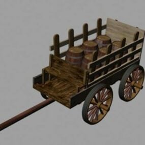 Vintage Cart For Farm Work 3d model