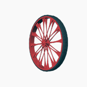 Cart Wheels 3d-modell