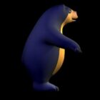 Roztomilý tlustý kreslený medvěd