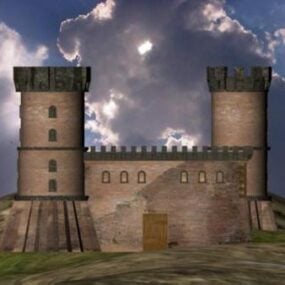Middeleeuwse Castle Architectuur 3D-model