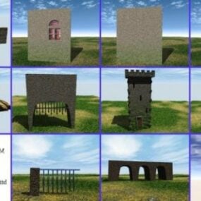 CastlModel 3D części budowlanych parku