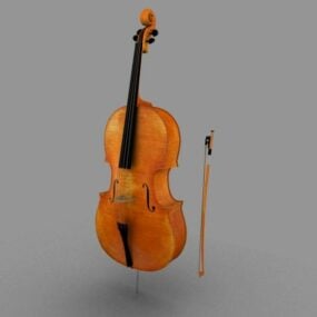 Віолончель Інструмент класичної музики 3d модель