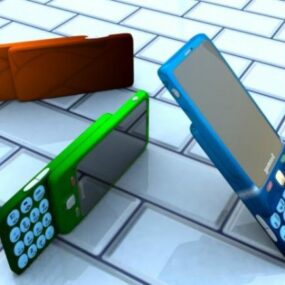 スライド携帯電話3Dモデル
