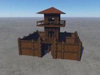 Céltico Castle Construindo modelo 3D