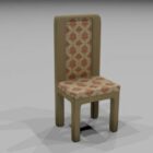 Vintage Wood Chair With Pattern