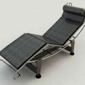 صندلی راحتی چوبی لوکس با روکش نازک مدل سه بعدی