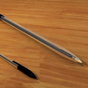 Ballpoint Pen School Equipment 3d model