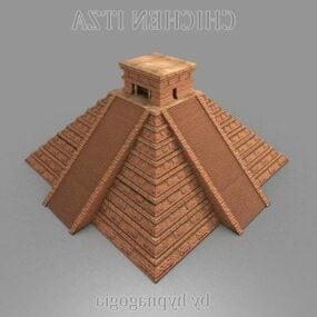Itza Pyramid Building 3d-modell
