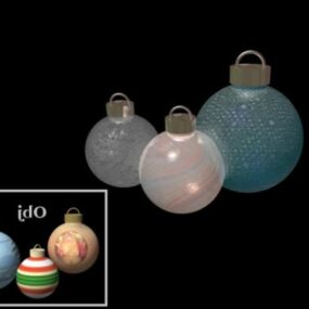 クリスマスオーナメント電球3Dモデル