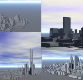 Modello 3d del pacchetto di costruzione della città