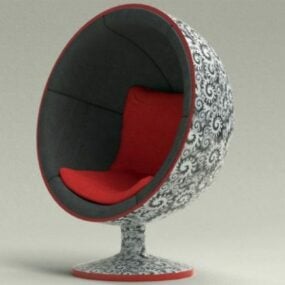Декоративне крісло-куля 3d модель
