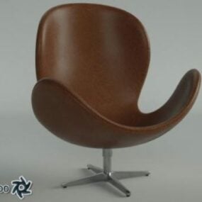 Modelo 3d clássico de cadeira de ovo