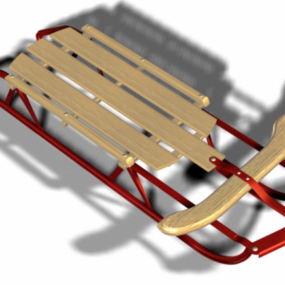 Chariot de traîneau classique de Noël modèle 3D