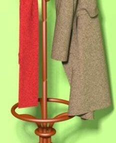 Fur Coat With Hanger Stand 3d model