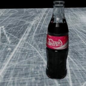 Botella de refresco Cocacola modelo 3d
