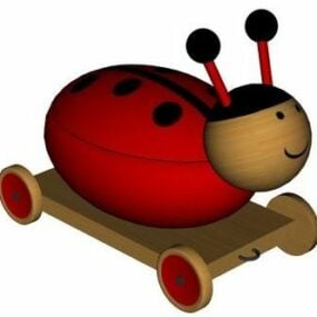 Wooden Ladybug Kid Toy 3d model