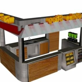 Cafetería callejera modelo 3d