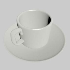 Materiale in porcellana per tazza di caffè Modello 3d
