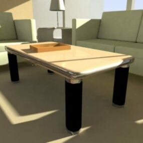 Coffee Table With Sofa 3d model
