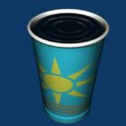 Пластиковая кофейная чашка с жидкостью