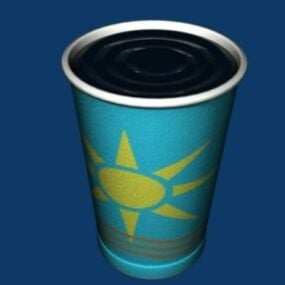 Plastic Coffee Cup With Liquid 3d model
