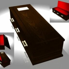 Wooden Coffin 3d model
