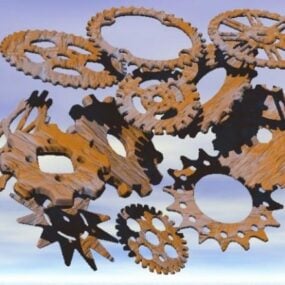 3д модель деревенских зубчатых колес